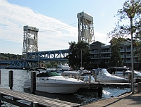 Portage Lake Bridge seen from Houghton County Marina