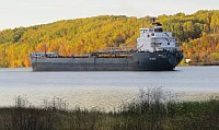 Algoma Central Algowood freighter in Keweenaw Waterway