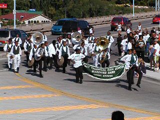 Cass Tech Band at bridge