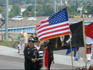 Native American Color Guard opens Parade of Nations