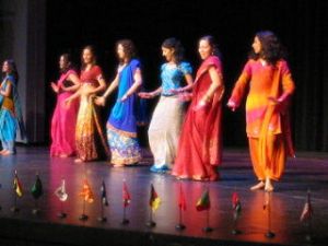 Indian Dancers at Night of All Nations at the Rozsa Center fo the Performing Arts 