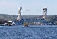 RV Agassiz and Portage Lake Bridge