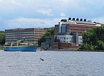 Waterfront view Michigan Tech Campus with MV Ranger III
