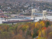 Algosoo approaching Portage Lake Lift Bridge