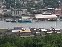 Ranger III at dock, view of Quincy Smelter site