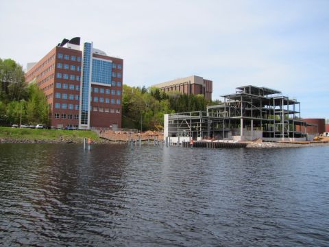 Great Lakes Research Center building from the water