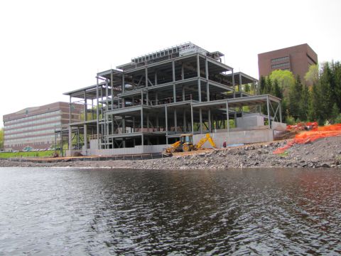 Great Lakes Research Center building from the water