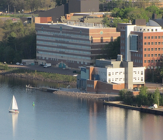 Great Lakes Research Center at Michigan Tech waterfront