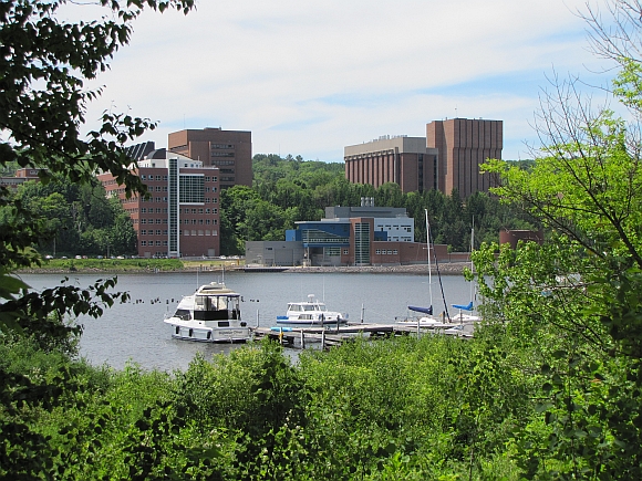 Great Lakes Research Center and Michigan tech waterfront view June 11, 2012