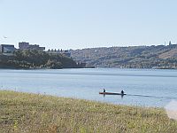 Canoers near Michigan Tech