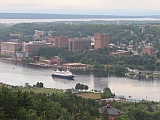 Great Lakes Cuise Ship Yorktown sails by Michigan Tech July 2012