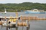 Ranger II and sailboat and RV Agassiz at Great Lakes Research Center