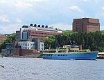 Waterfront view Michigan Tech Campus with MV Ranger III